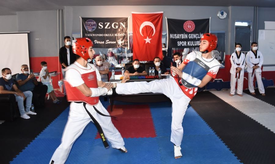 Nusaybin’de sınavda başarılı olan 120 taekwondocu yeni kuşaklarına kavuştu