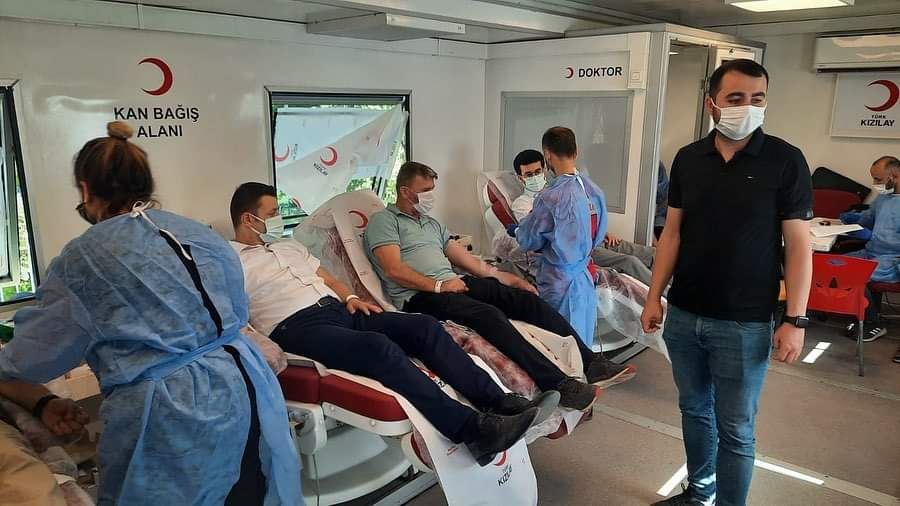 Nusaybin’de yapılan kan bağışı kampanyasına savcılardan destek