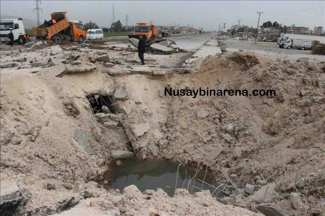 Nusaybin´de Patlamada hasar gören ipek yolu onarıldı