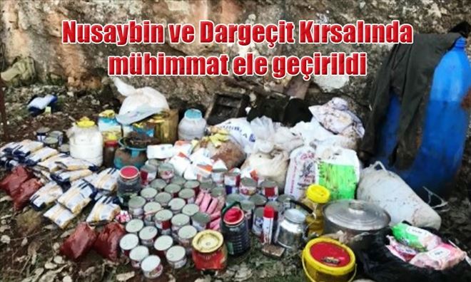 Nusaybin ve Dargeçit Kırsalında mühimmat ele geçirildi