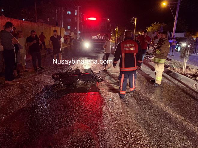 Nusaybin´de iki motosiklet çarpıştı; 2 ağır yaralı