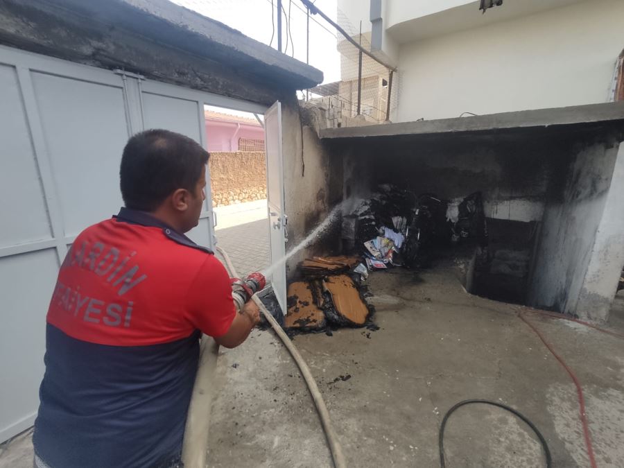 Nusaybin’de elektrikli motosiklet yandı