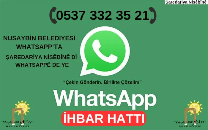 Nusaybin ilçe Belediyesi, halkın şikayetleri için WhatsApp iletişim hattı kuruldu