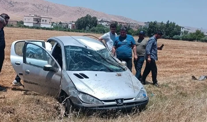 Nusaybin’de otomobil takla attı: 2 yaralı