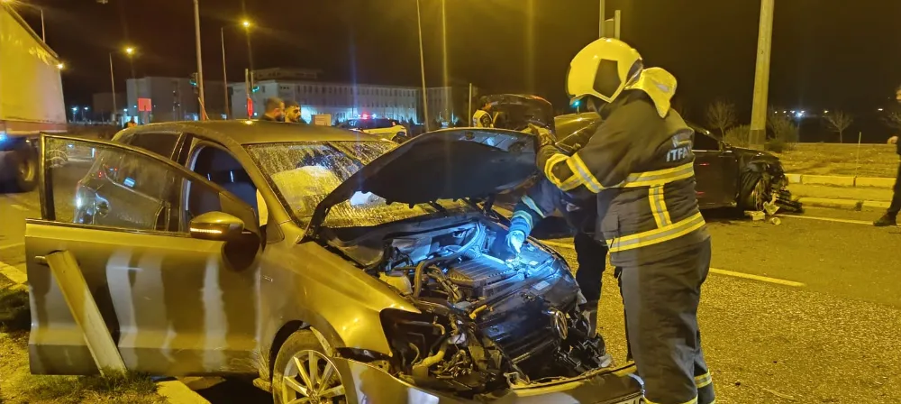 Nusaybin’de iki otomobil çarpıştı: 1 yaralı