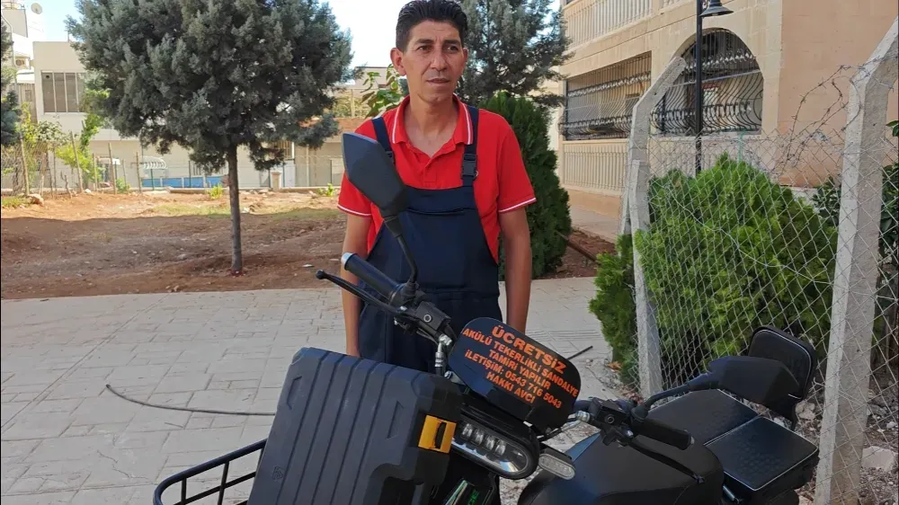 Nusaybin’de Engellilere ücretsiz tamir hizmeti veren Avcı’nın şarjlı matkabı çalındı