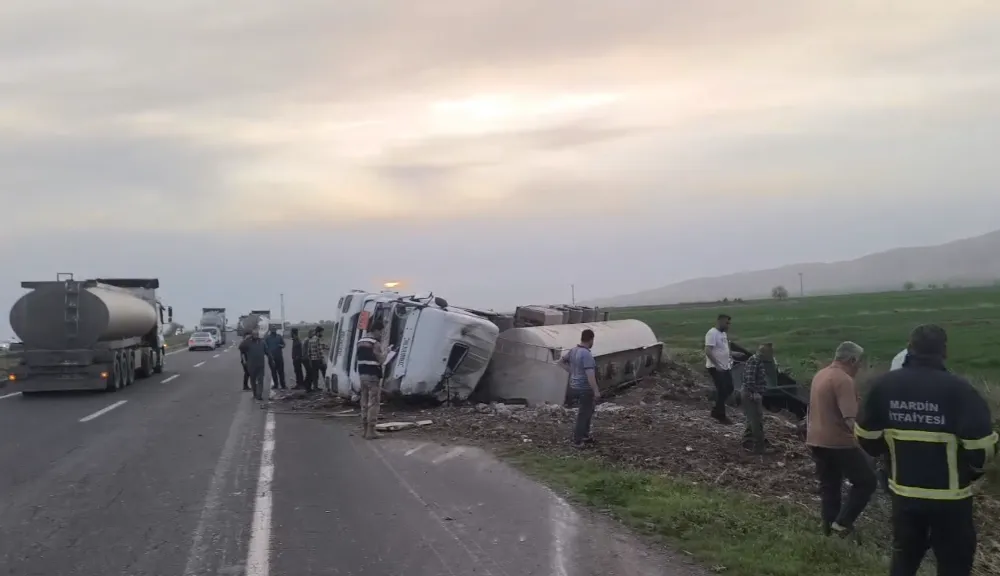 Nusaybin’de tanker kazası: 1 yaralı 