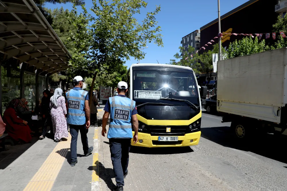 Mardin Büyükşehir Belediyesi Zabıta ekipleri toplu taşıma araçlarında klima denetimi ve 65 yaş üstü hak ihlali denetimi