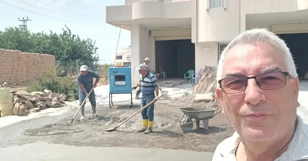 Nusaybin’de kavurucu sıcaklarda işçilerine sulu klima desteği
