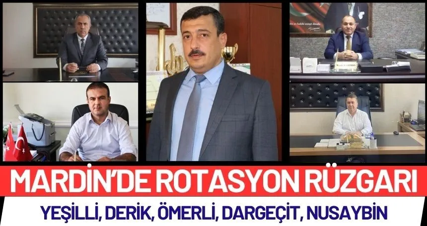 Mardin’de 5 ilçe Milli Eğitim Müdürlerin görev değişimi