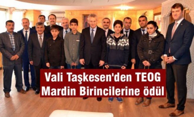 Vali Taşkesen`den TEOG Mardin birincilerine ödül